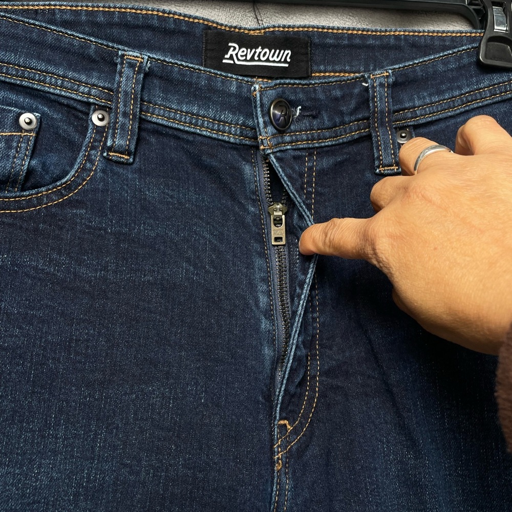 Revtown Automatic Men’s Stretch Blue Jeans Size 36x30 - Picture 9 of 13